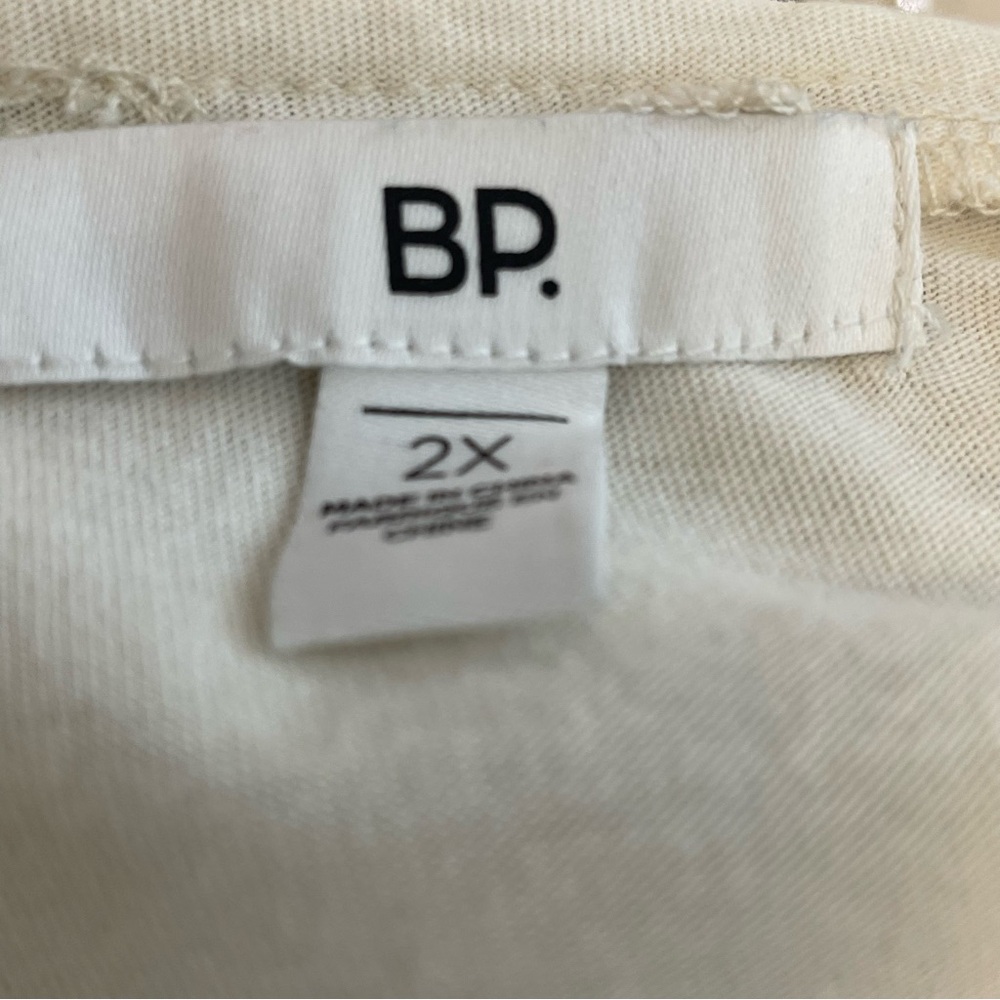 BP Cream V-Neck Women's Blouse - Picture 3 of 4